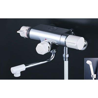 Amazon | KVK 浴室用定量止水付サーモスタット式混合水栓(240㎜パイプ